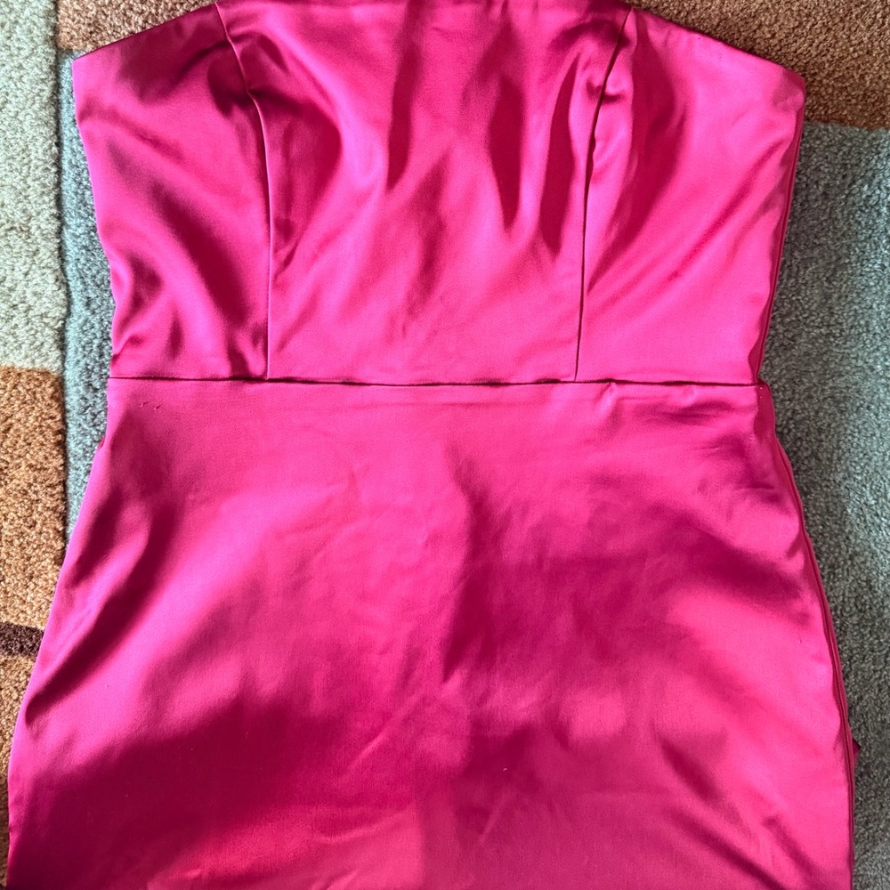 Abercrombie Strapless Satin Sculpt Maxi Dress - Picture 12 of 12